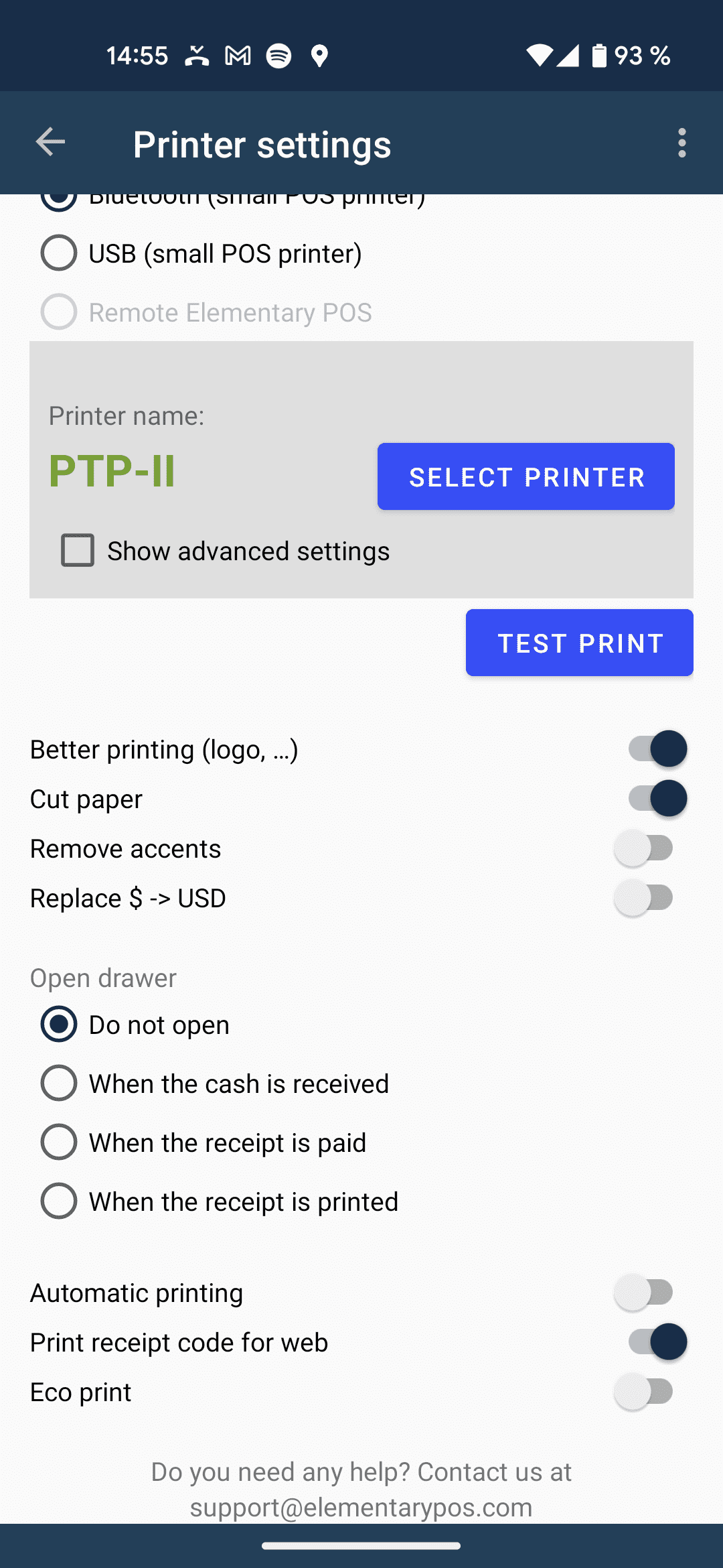 How to connect a cash drawer to a printer? Elementary POS