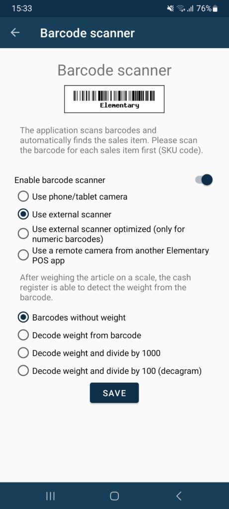 Barcode scanner
