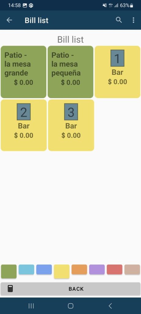 app - cuentas color filtrar