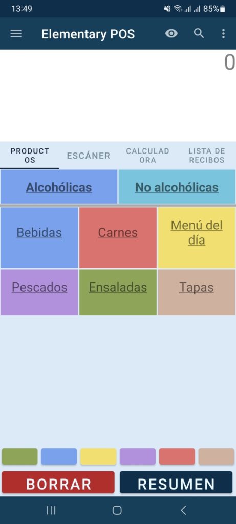 Categorías favoritas