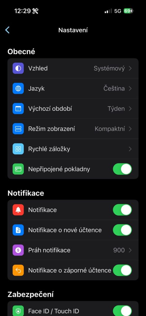 Elementary Office app - Nastavení