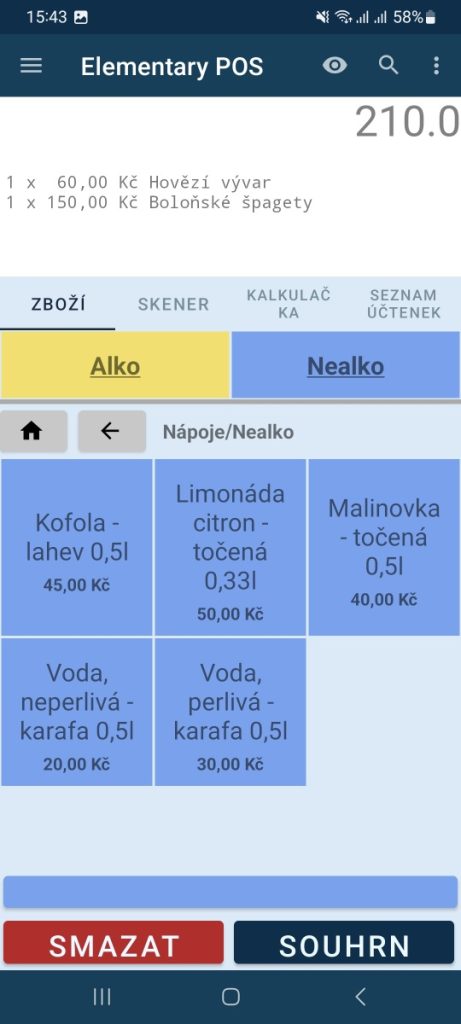 Oblíbené kategorie - markování