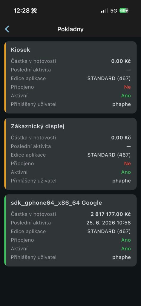 Elementary Office app - Pokladny